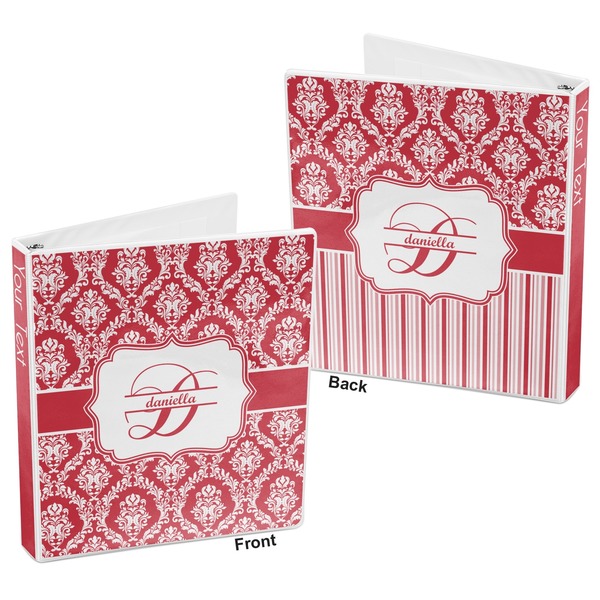 Damask 3-Ring Binder Front and Back