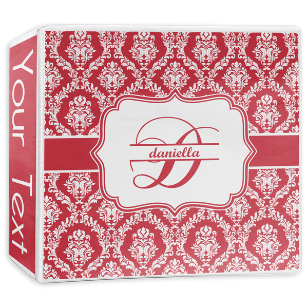 Custom Damask 3-Ring Binder - 3 inch (Personalized)