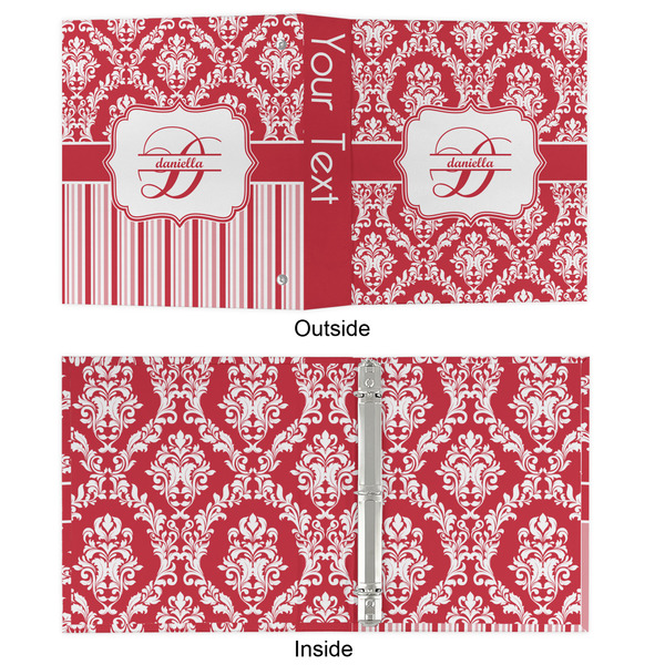 Damask 3 Ring Binders - Full Wrap - 1" - APPROVAL