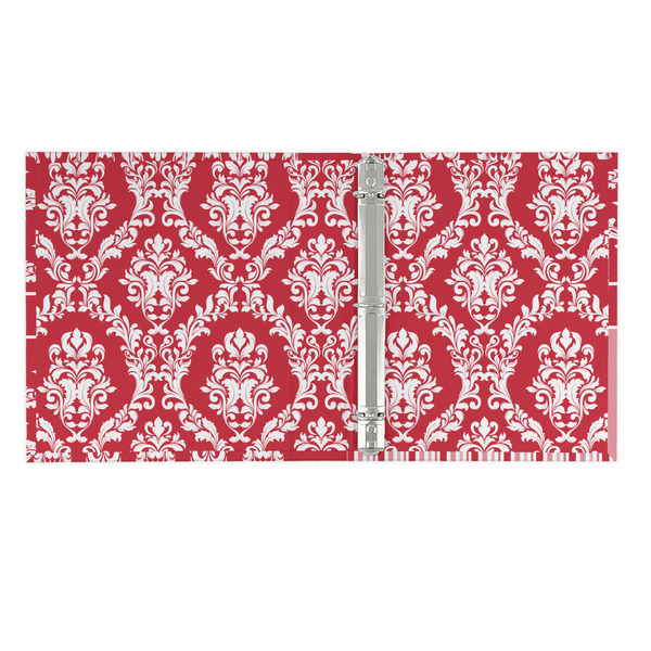 Damask 3 Ring Binders - Full Wrap - 1" - OPEN INSIDE