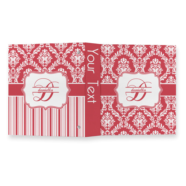 Damask 3 Ring Binders - Full Wrap - 1" - OPEN OUTSIDE