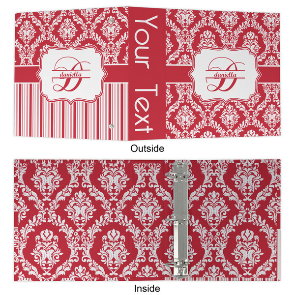 Damask 3 Ring Binders - Full Wrap - 2" - APPROVAL