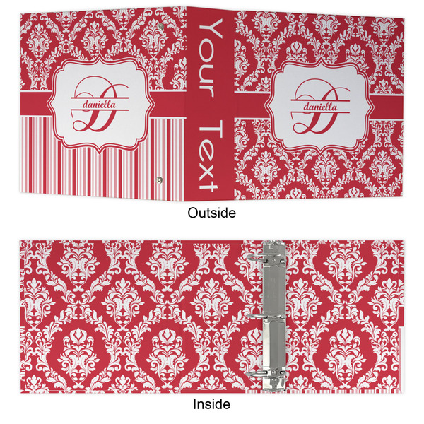Damask 3 Ring Binders - Full Wrap - 3" - APPROVAL