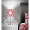 Damask 7 inch drum lamp shade - in room