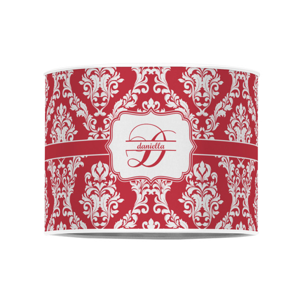 Damask 8" Drum Lampshade - FRONT (Poly Film)