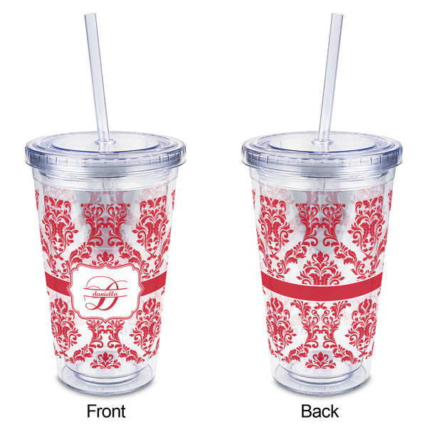 Damask Acrylic Tumbler - Full Print - Approval