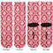 Damask Adult Crew Socks - Double Pair - Front and Back - Apvl