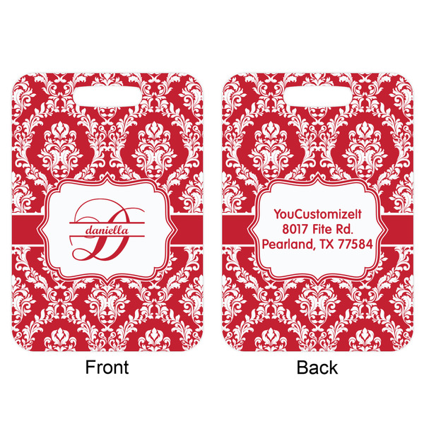Damask Aluminum Luggage Tag (Front + Back)
