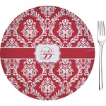 Damask Glass Appetizer / Dessert Plate 8" (Personalized)