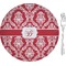 Damask Glass Appetizer / Dessert Plate 8" (Personalized)