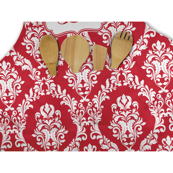 Damask Apron - Pocket Detail with Props