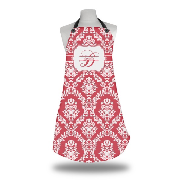 Custom Damask Apron w/ Name and Initial