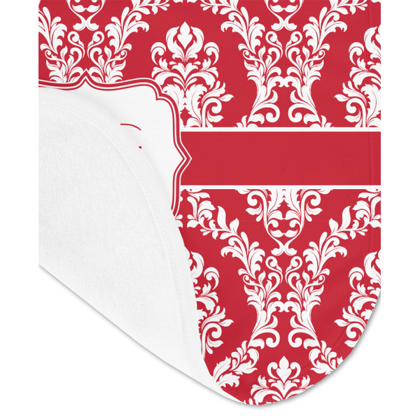 Damask Baby Bib - AFT detail