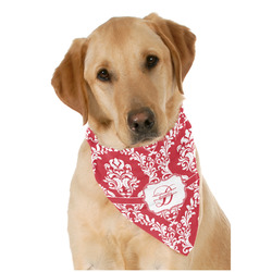 Damask Dog Bandana Scarf w/ Name and Initial