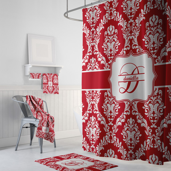 Damask Bath Towel Sets - 3-piece - In Context