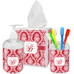 Damask Acrylic Bathroom Accessories Set w/ Name and Initial