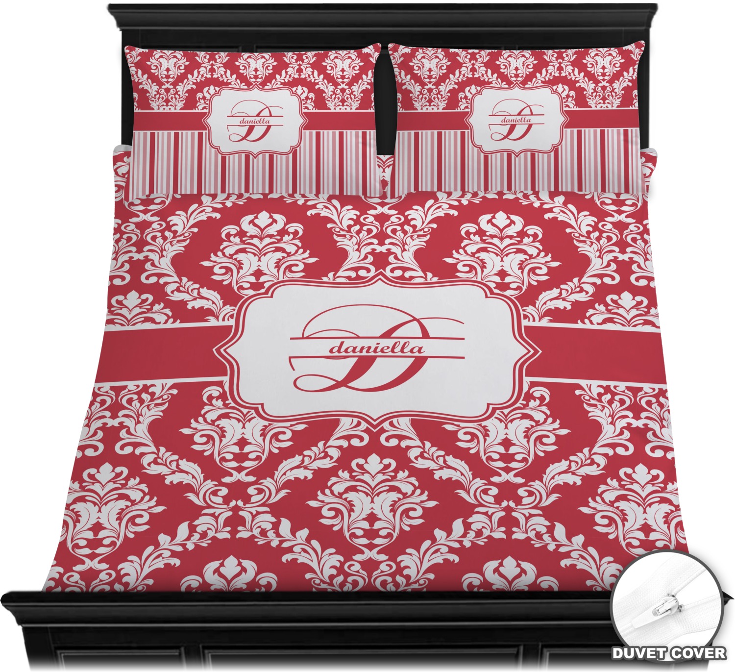 Damask Duvet Cover Set Full / Queen (Personalized) YouCustomizeIt