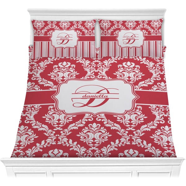 Custom Damask Comforter Set - Full / Queen (Personalized)