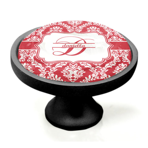 Damask Black Custom Cabinet Knob (Side)