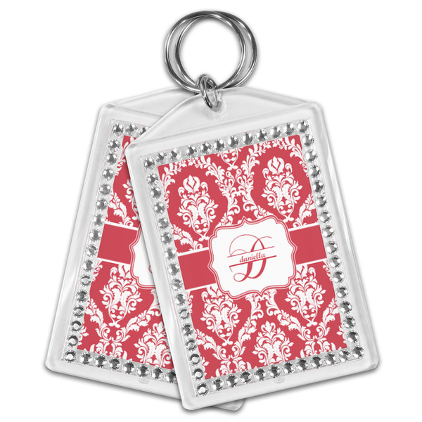 Damask Bling Keychain - MAIN