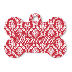 Damask Bone Shaped Dog ID Tag (Personalized)