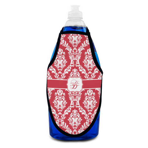 Damask Bottle Apron - Soap - FRONT