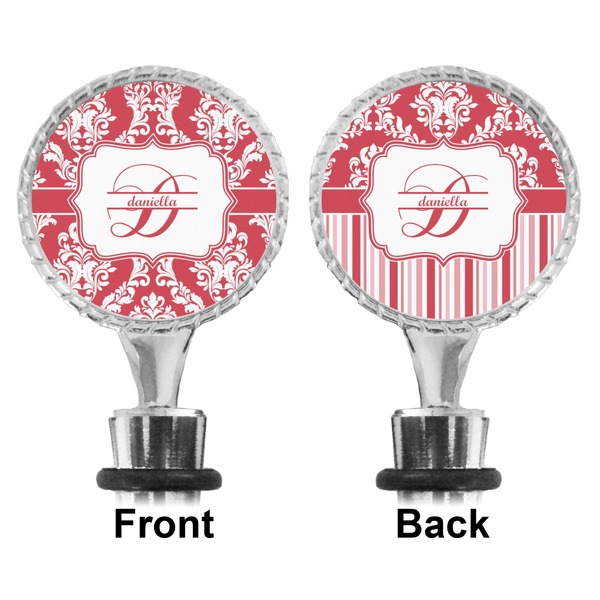 Damask Bottle Stopper - Front and Back