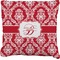 Damask Faux-Linen Throw Pillow 18" (Personalized)