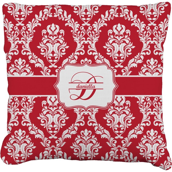 Custom Damask Faux-Linen Throw Pillow 20" (Personalized)