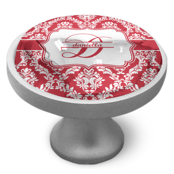 Damask Cabinet Knob - Nickel - Side