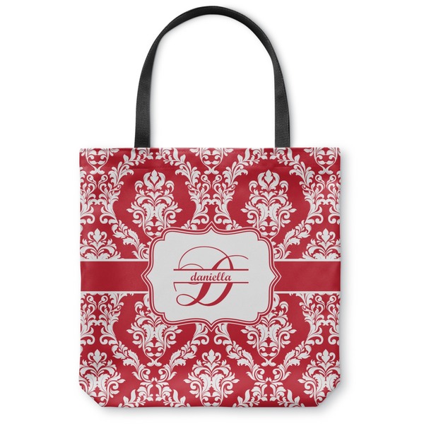 Custom Damask Canvas Tote Bag - Large - 18"x18" (Personalized)