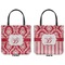 Damask Canvas Tote - Front and Back