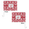 Damask Car Flag - 11" x 8" - Front & Back View