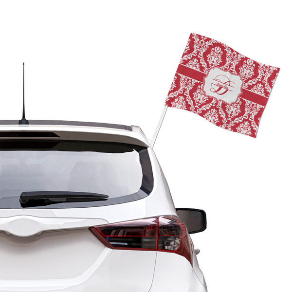 Damask Car Flag - Large - LIFESTYLE