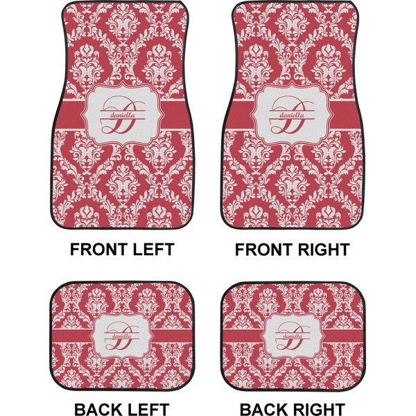 Damask Car Floor Mats Set (2F + 2B)