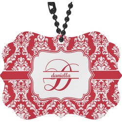 Damask Rear View Mirror Decor (Personalized)