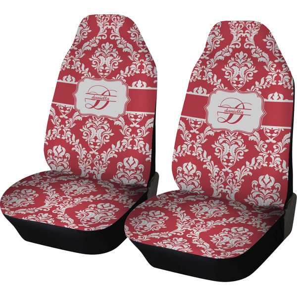 Custom Damask Car Seat Covers (Set of Two) (Personalized)