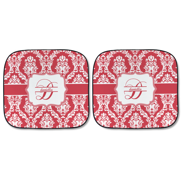 Damask Car Sun Shades - FRONT