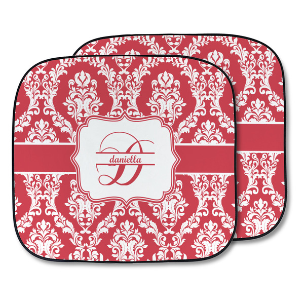 Custom Damask Car Sun Shade - Two Piece (Personalized)