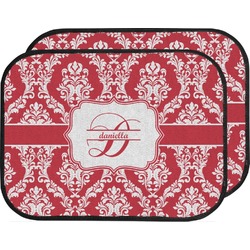 Damask Car Floor Mats (Back Seat) (Personalized)