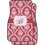 Damask Car Floor Mats (Front Seat) (Personalized)