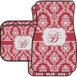 Damask Car Floor Mats Set - 2 Front & 2 Back (Personalized)