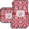 Damask Car Floor Mats Set - 2 Front & 2 Back (Personalized)