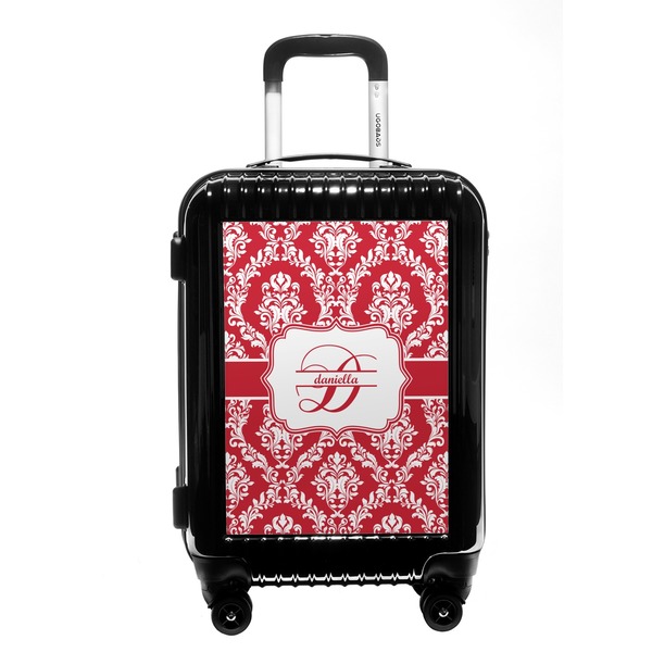 Custom Damask Carry On Hard Shell Suitcase (Personalized)