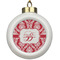 Damask Ceramic Ball Ornament (Personalized)