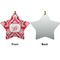 Damask Ceramic Flat Ornament - Star Front & Back (APPROVAL)