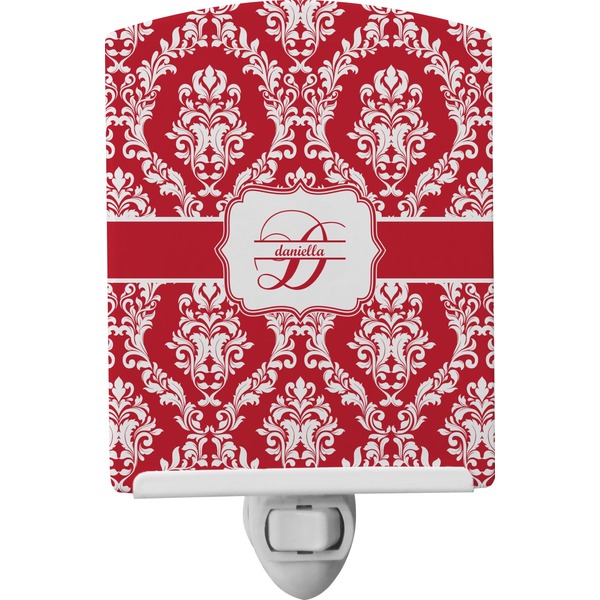 Custom Damask Ceramic Night Light (Personalized)