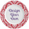 Damask Ceramic Dinner Plates (Set of 4) (Personalized)