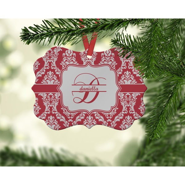 Damask Christmas Ornament (On Tree)