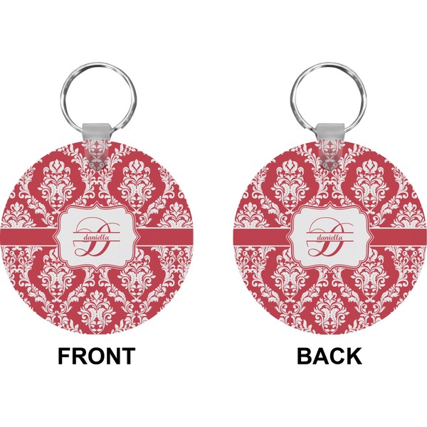 Damask Circle Keychain (Front + Back)
